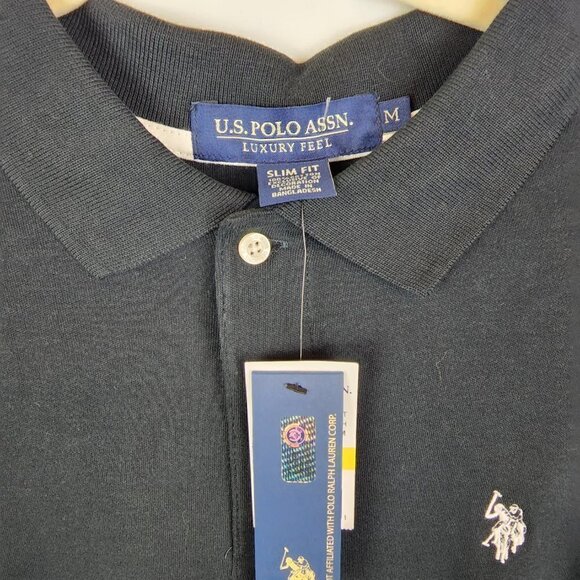 NWT US Polo Assn Luxury Feel Slim Fit Polo M - Picture 3 of 3